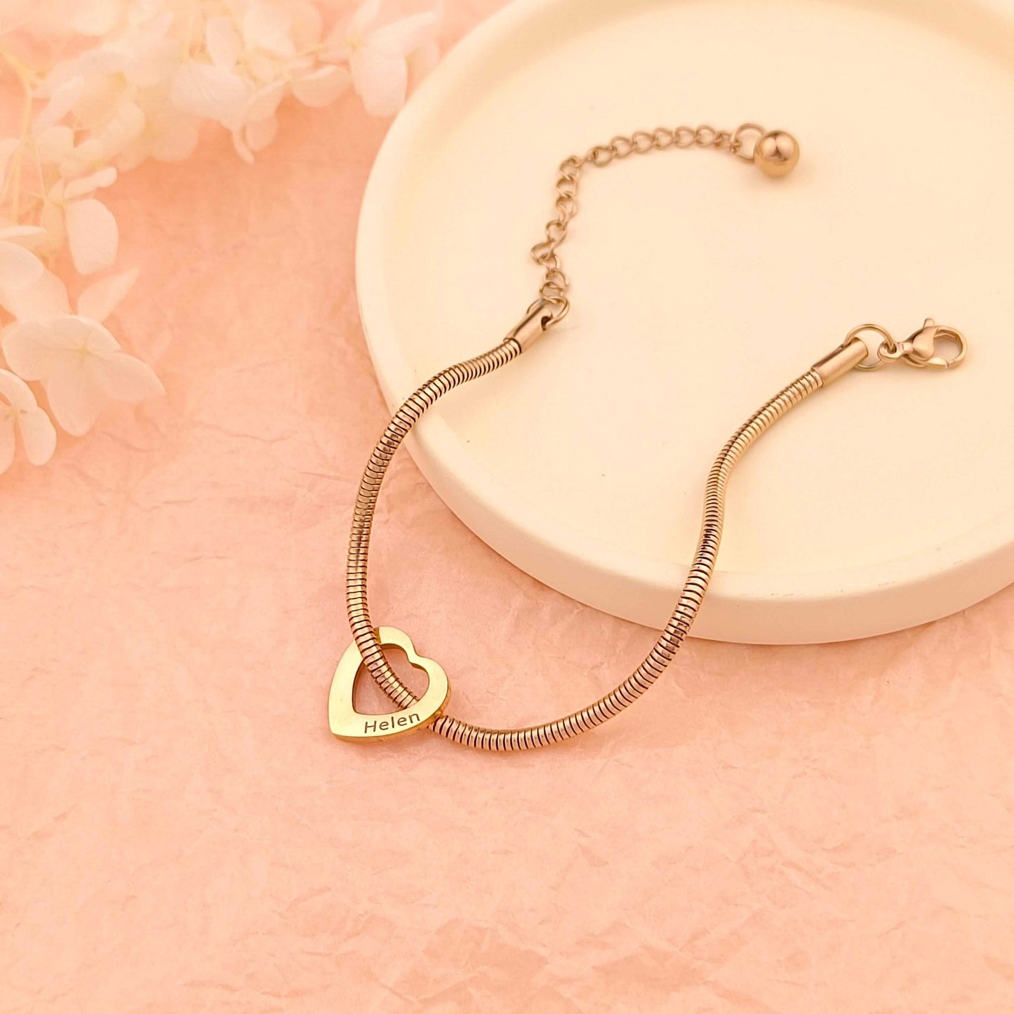 Custom Name Heart Bracelet - Add Up to 15 Names
